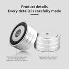 Audiocrast 4X Silver HiFi Speaker Isolation Feet Pad, Aluminum 40x20mm Audio Stand Feet Amplifier Shock Absorber Non-Slip Hi-End Vibration Dampener Floor Protector for Subwoofer DAC CD Turntable Amp