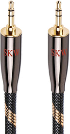 SKW Audiophiles High Gauge AUX Cable 3.5mm Male to Male Jack Cable with Diameter 6.8mm Stereo Audio Cable 6.5ft(2m)