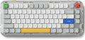 nuphy Kick75 Wireless Low Profile Keyboard with Knob,75% Layout 80 Keys RGB Backlit, Hot Swappable Gaming Mechanical Keyboard with PBT Keycaps,Support BT/2.4G/USB-C (Blush Nano Switch)