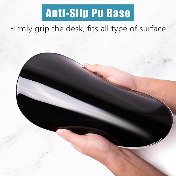 Ergonomic Mouse Pad with Wrist Support, Desktop Mouse Pad Wrist Rest Design and Non-Slip PU Base, Computer Mousepads for Pain Relief, Office & Home, Fog Forest