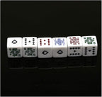 Leatherette Dice Cup with Poker Dice, Felt Lining Quiet Shaker for Playing Yahtzee/Farkle/Liars Dice,