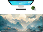 Galdas Gaming Mouse Pad XXL XL Large Long Extended Big Mousepad Non-Slip Rubber Keyboard Mouse Pad with Stitched Edges for Laptop Home Office (31.5x11.8x0.08 Inch) -Clouds