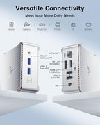KAMRUI Essenx E2 Mini PC Computers 11 Pro Twin Lake N150, 8GB RAM 256GB M.2 SSD, Micro PC Support 4K Triple Display/USB3.2/WiFi/BT/DP/Gigabit Ethernet Mini PC Home/Office