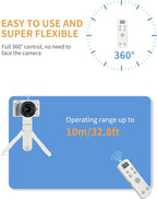 for Canon Wireless Camera Remote Control - Aodelan Rechargeable Shutter Release with OLED Screen for R3/ R10/ M50/ EOS M6 Mark II/R/RP /90D /6D Mark II /R5/T7i/G7 X Mark III;Replaces BR-E1 (White)