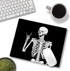 Mouse Pad, Black Human Skeleton Mouse Pad, Personalized Waterproof Mousepad Rectangle Customized Mouse Pads with Designs Non-Slip Rubber Smooth MousePads for Computer Laptop
