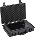 MEIJIA Portable Waterproof Protective Case,Hard Camera Case,Customized Fit Foam Inserted, Elegant Black,Fit for Camera, Equipments, Lens,Drones(Black)