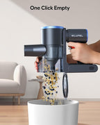 WLUPEL Cordless Vacuum Cleaner, 30KPA 400W Powerful Stick Vacuum with 45Mins Detachable Battery, 80000RMP Lightweight Handheld Vacuum with Adjustable Suction Modes for Hard Floor/Carpet/Pet Hair/Car