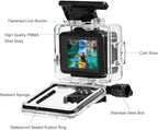 PULUZ 196FT/60M Waterproof Housing Case for GoPro Hero 4K, Protective Underwater Dive Housing Shell with Mount & Screw Accessories for Go Pro Hero 4K 2024 Action Camera