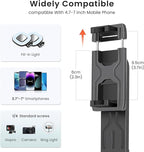 71" Selfie Stick Tripod with Wireless Remote & 2 Fill Lights, Tall Phone Tripod Stand with Quad-Leg Base, Aluminum Alloy White Stick for iPhone, Android, GoPro, Vlogging & Video