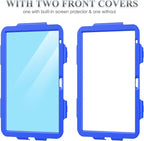 SEYMAC stock Case for iPad (A16) 11th/10th Generation 11''/10.9'' 2025/2022, Full-Body Drop Protection Case with Screen Protector &360° Rotate Hand Strap/Stand, Blue+Black