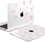 DONGKE for M4 MacBook Pro 16 Inch Case 2024 2023 2021 A3403 A3186 M3 A2991 M2 A2780 M1 A2485 Pro/Max Chip, Plastic Hard Shell Case & Keyboard Cover for Mac Pro 16 with Touch ID, Pink Bows