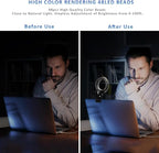 Video Conference Lighting Kit， Clip on Light Reading Lights， Ring Light, 360 ° Flexible Gooseneck Bed Night Light ，Computer Laptop Video Conferencing