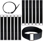 12 inch Reusable Fastening Cable Straps - Hook and Loop Fixing Straps - 12 Pack