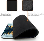 Mouse Pad, Cute Abstract Mountain Forest Mouse Pads for Desk, 9.5" x 7.9" Non-Slip Rubber Base Computer Mousepad with Women, Portable Square Design for Wireless Mouse and Pad Laptop Office & Travel