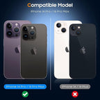 UniqueMe [3 Pack Compatible for iPhone 14 Pro Max/iPhone 14 Pro Camera Lens Protector Tempered Glass,[Case Friendly][Scratch-Resistant][Night Shooting Mode] - Clear
