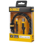 DEWALT Heavy Duty USB A to Lightning Cable [Apple MFi Certified] Durable iPhone Charger, Lightning Cables, Fast Charging iPhone Charger Cord Compatible w/iPhones 14/13/12/11 Pro Max iPad AirPods, 6FT