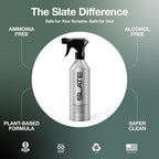 Slate Screen Cleaner Spray and Microfiber Cloth - Streak Free - Cleans Laptop, Computer, Tablet, Phone, TV, and Car Screens, Biodegradable Plant-Based Formula, Touch Safe, 16oz