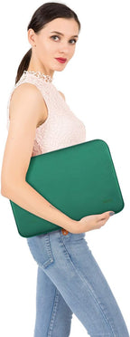 MOSISO Laptop Case 13.3 inch, 13-13.3 inch Laptop Sleeve Bag Compatible with MacBook Air/Pro 13 / Pro 14, HP Dell ASUS Lenovo Notebook, Neoprene Computer Sleeve Bag with Small Case, Peacock Green