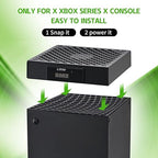 G-STORY Cooling Fan for Xbox Series X with Automatic Fan Speed Adjustable by Temperature, LED Display, High Performance Cooling, Low Noise, 3 Speed 1500/1750/2000RPM (140MM) with RGB LED