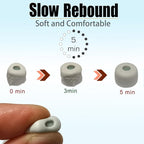 Memory Foam Earbuds Tips for Sony WF-1000XM5 Filter Screen Foam Ear Tips for WF-1000XM5 WF-1000XM4 Case, 3 Pairs Small Ear Tips Gray