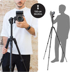 Manfrotto Befree Advanced AS, Camera Tripod, Twist Lock, Compatible with Arca-Swiss, Portableand Compact, Alumiium, Travel Tripod Kit, Ball Head, for DSLR, Mirrorless, Camera Accessories