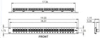 ICC CAT5e Feed-Through Patch Panel, 24 Port, 1U Rackmount, RJ45 Ethernet Patch Panel, No Punch Down, PoE++ and TAA Compliant, Black