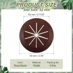 PATIKIL Desk Grommet 2-1/16", 8 Pcs Round Cable Grommet Cord Hole Cover with Adhesive Tape Flexible Table Wire Organizer for Office Home Table Countertop, Deep Brown