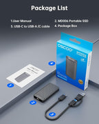 4TB Portable SSD, Up to 2000MB/s, USB 3.2 Gen 2x2 External Solid State Drive, Dual USB-C&A, Compatible with iPhone 15/16/17, Android, Mac, Laptops, Tablets, Smart TVs, Cameras, Game Consoles