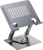 360° Rotating Tablet Stand - Adjustable iPad Tablet Holder for Desk, Foldable iPad Swivel Stand for Home & Office (Slate Gray)