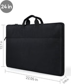 UPERFECT Laptop Sleeve 24-inch for Laptop/Portable Monitor/Notebook/Tablet with Large Capacity Side Pockets & Durable Handle-Waterproof/Shockproof-Padded Compartments-Zippered Accessory Storage