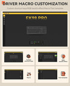 DAREU EK98pro Wireless Mechanical Keyboard,Tri-Mode BT/2.4GHz/USB-C Creamy Gaming Keyboard with Number Pad,Pre-lubed Linear Switches,Gasket Structure,Hot Swappable Custom,RGB Backlit for Win/Mac