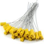 Leadseals(R) 50 Security Cable Seals Numbered Security Tags Tamper Proof Tags Pull Tight Steel Wire Seals for Truck, Trailers, Cargo, Containers, Vans, Oil Tank, Milk Vehicle (Yellow)