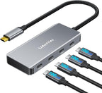 USB C Hub, 10Gbps High-Speed Type C Splitter with 4 USBC 3.2 Port, Plug and Play USB-C Multiport Adapter for Docking, MacBook Pro/Air, iPhone 15/16, iPad, Surface Pro, Dell, XPS and More