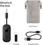 Twelve South AirFly Pro Bluetooth Wireless Audio Transmitter/Receiver for up to 2 AirPods/Wireless Headphones; Use with Any 3.5 mm Audio Jack, Black