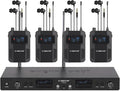 Phenyx Pro in Ear Monitor for Musicians, UHF Wireless in-Ear Monitors System, Mono 2-Channel IEM, Metal Stage Monitor w/ 2x50 Frequencies, 164ft Long Coverage, Rack Mount Kit (PTM-22, 4 Bodypacks)