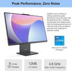 Lenovo 2024 IdeaCentre I Business All-in-One, 27" FHD Touchscreen 100Hz, Intel Core i5-13420H, 16GB DDR5 RAM, 2TB SSD, Wireless Charging Base, Wireless KB & Mouse, Wi-Fi 6, Windows 11 Pro, Grey