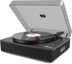 Record Player Vinyl Turntables with Built-in Speakers and USB Play&Recording Belt-Driven Vintage Phonograph Record Player 3 Speed for Entertainment and Home Decoration(Black Wood)