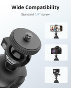 UBeesize Flexible Mini Phone Tripod, Portable and Adjustable Camera Stand Holder with Wireless Remote and Universal Clip, Compatible with Cellphones, Sports Cameras