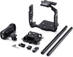 Tilta Camera Cage Compatible with Canon C80 Advanced Kit | Includes Tilta Xeno NATO Side Handle, 15mm LWS Baseplate, Aluminum Rods & Button Extensions | NATO, Cold Shoe, 1/4"-20 & 3/8"-16 Threads