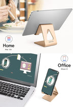 Desk Cell Phone Stand Phone Holder, Aluminum Phone Cradle Dock for iPhone 15 14 13 12 pro Mini 11 X Xs max 8 7 6 6s Plus SE Samsung All Smart Phones, Rose Gold