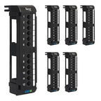 ICC CAT6 Patch Panel, UL Listed & PoE++ Rated Gigabit Applications, Wall Mount 12 Port Network Patch Panel with Rear 110 IDC Terminal Blocks and 89D Wall Mount Bracket, Black, 6-Pack