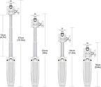 ULANZI Extension Pole Tripod, Mini Selfie Stick Tripod Stand Handle Grip for iPhone 13 Pro Max Samsung OnePlus Google Smartphone Canon G7X Mark III Sony RX100 VII A6400 Cameras Vlogging (Off-White)
