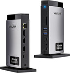 WAVLINK Laptop Docking Station 3 Monitors(Max Resolution: Single 8K or Triple 4K), 11-in-1 USB C Docking Station with 125W PD3.1 Pass-Through, 2*HDMI + DP, for MacBook M1/M2/M3/M4 & Windows, SD/TF