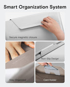 MOFT Laptop Carry Sleeve, 2-in-1 Laptop Bag & Stand for 15"-16" MacBook Air/Pro & Dell/HP/Lenovo/Asus, Stylish Slim Computer Sleeve Bag with Expandable Storage for Computer Accessories, Soothing Mist