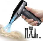 Compressed Air Duster - 150000RPM Brushless Motor, Mini Air Blower for PC Cleaning Kit, Canned Air Duster for Computers, Rechargeable & Portable Compressed Air for Electronics