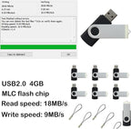 lcwamy 4GB Flash Drives 50 Pack USB Drives Bulk USB Flash Drive 50 Pack Flash Drive Bulk Thumb Drive CupShadow (Black, No Logo 4GB 50PCS)