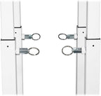 Rockville RTP82W 8 ft Adjustable Totem Light Stand, White & Black Scrims, Carry Bags, 35mm Speaker Adapter, Steel, Portable for DJs & Event Lighting