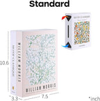 Book Shape Decorative Cable Management Box - Expandable Cable Organizer Box with Magnetic Closure for Home & Office (William Morris, Standard)