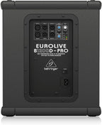 Behringer EUROLIVE B1200D-PRO High-Performance Active 500 Watt 12" PA Subwoofer with Built-In Stereo Crossover