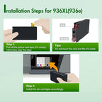 936XL 936 9125e Ink Cartridges Combo Pack: Replacement for HP 936e Ink 936XL Black and 936 Color Combo Pack for HP OfficeJet Pro 9120e 9730e 9130 9135e 9122e 9128e 9110b 9120b 9130b 9130e Printer